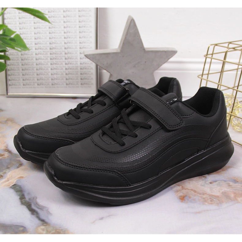 Deportivas American Club negras con velcros negro 2 Deportivas American Club negras con velcros negro 2