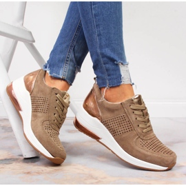 Zapatos cuña mujer beige Jezzi 1