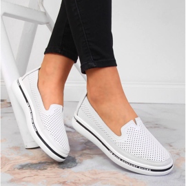 Zapatos mujer piel calada blanca Filippo 1