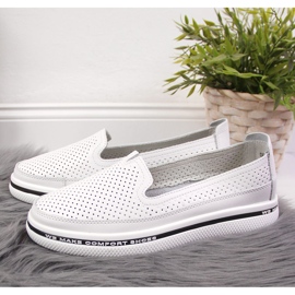 Zapatos mujer piel calada blanca Filippo 4