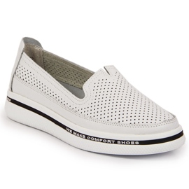 Zapatos mujer piel calada blanca Filippo 2