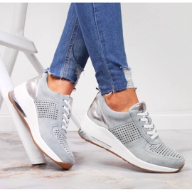 Zapatos cuña mujer azul Jezzi 4