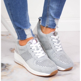 Zapatos cuña mujer azul Jezzi 6