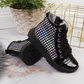 Botas de niña holográficas negras Kornecki 6814 negro 3