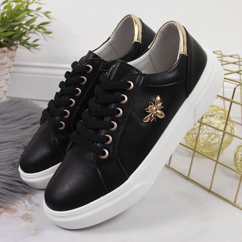 Zapatos de mujer de piel con plataforma Vinceza negra negro 2