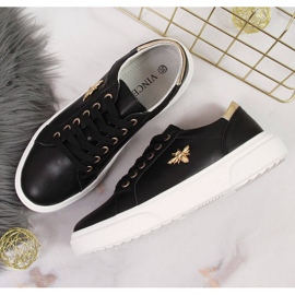 Zapatos de mujer de piel con plataforma Vinceza negra negro 3