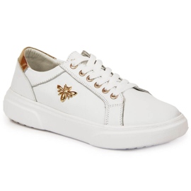 Zapatos de mujer de piel con plataforma Vinceza blanca blanco 3