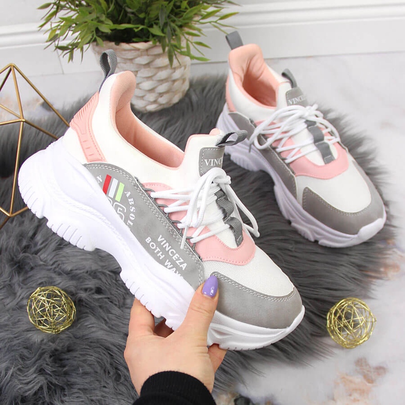 Deportivas mujer Vinceza blancas blanco multicolor 1