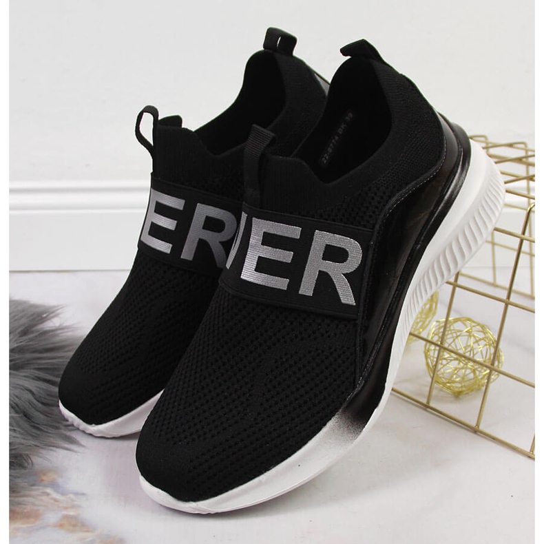 Zapatillas deportivas mujer slip on negras Vinceza negro 2