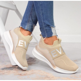 Deportivas mujer slip on beige Vinceza 4