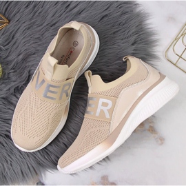 Deportivas mujer slip on beige Vinceza 3