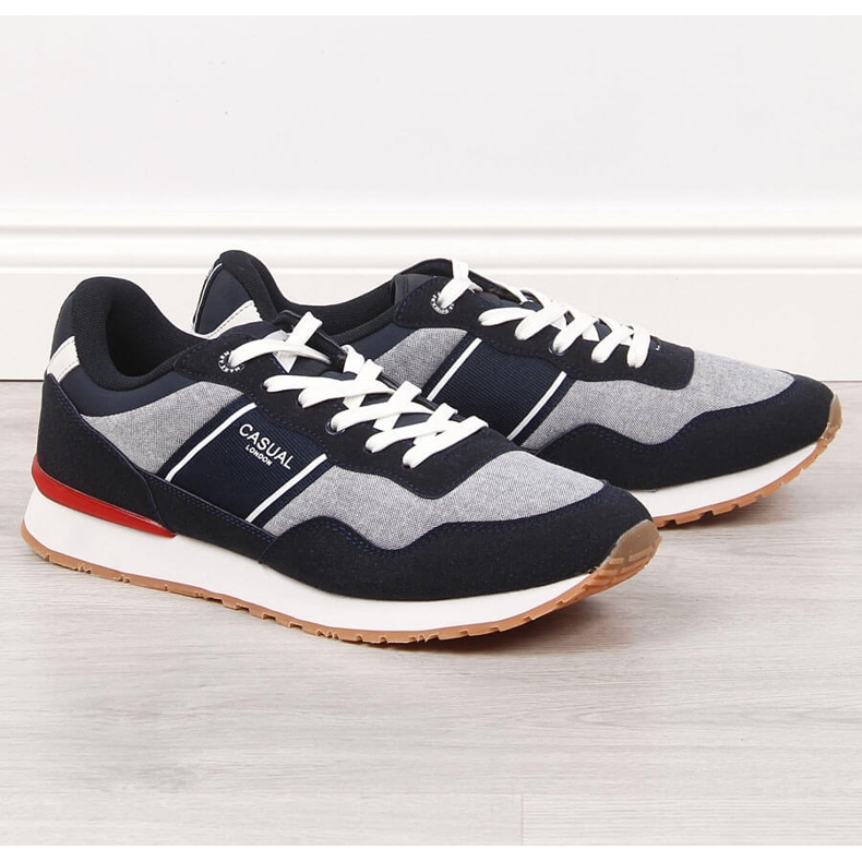 Zapatos deportivos casuales de hombre Mckeylor negro gris 1