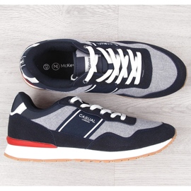 Zapatos deportivos casuales de hombre Mckeylor negro gris 4