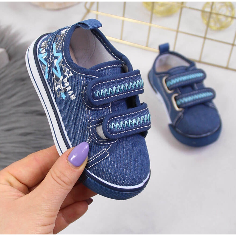 Deportivas de niño Atletico azules con velcros azul marino 1 Deportivas de niño Atletico azules con velcros azul marino 1