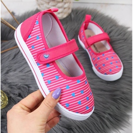 Bailarinas de niña con velcro Atletico rosa 1