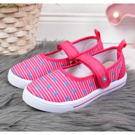 Bailarinas de niña con velcro Atletico rosa 2