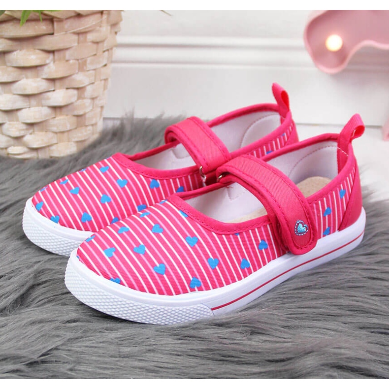 Bailarinas de niña con velcro Atletico rosa 2