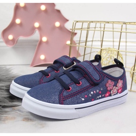 Zapatillas atletico azul marino para niña 2