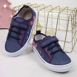 Zapatillas atletico azul marino para niña 4