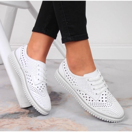 Zapatos mujer Artiker piel calada blanca blanco 1