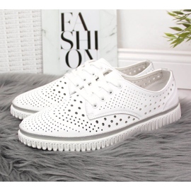 Zapatos mujer Artiker piel calada blanca blanco 5