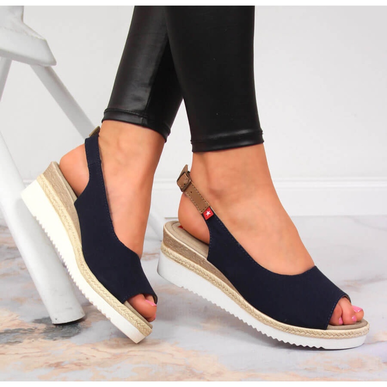 Sandalias mujer azul marino Big Star JJ276046 1