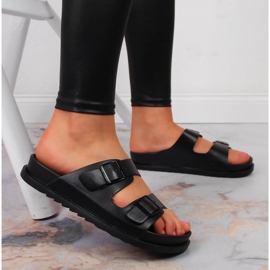 S.Barski Babuchas mujer de goma con hebillas negras S. Barski negro 5