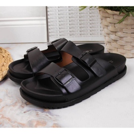 S.Barski Babuchas mujer de goma con hebillas negras S. Barski negro 3