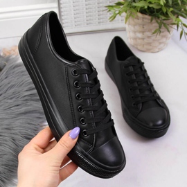 Deportivas bajas Atletico ecopiel negras negro 2