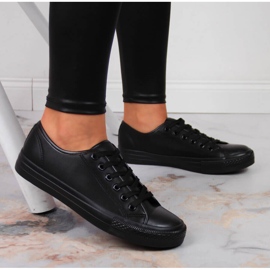 Deportivas bajas Atletico ecopiel negras negro 5