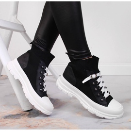 Deportivas altas de mujer atletico negras negro 4