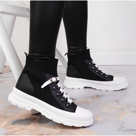 Deportivas altas de mujer atletico negras negro 5