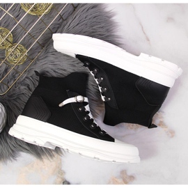 Deportivas altas de mujer atletico negras negro 3