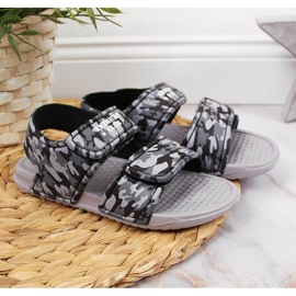 Sandalias niño espuma gris con velcro American Club 2