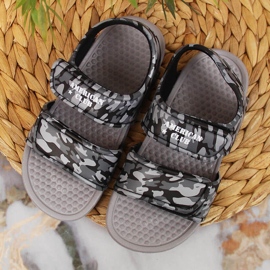 Sandalias niño espuma gris con velcro American Club 3