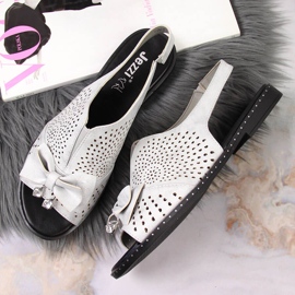 Sandalias de mujer con lazo Jezzi plateado plata 3