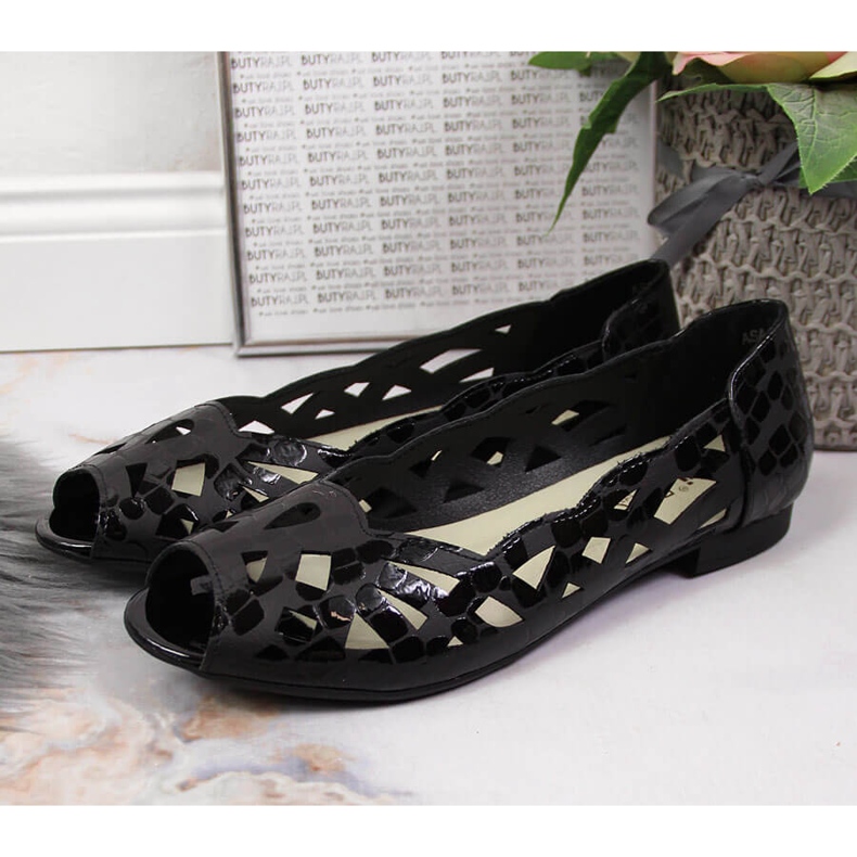 Bailarinas mujer caladas negras Zapatos Jezzi negro 2 Bailarinas mujer caladas negras Zapatos Jezzi negro 2