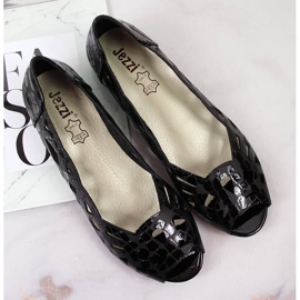 Bailarinas mujer caladas negras Zapatos Jezzi negro 3