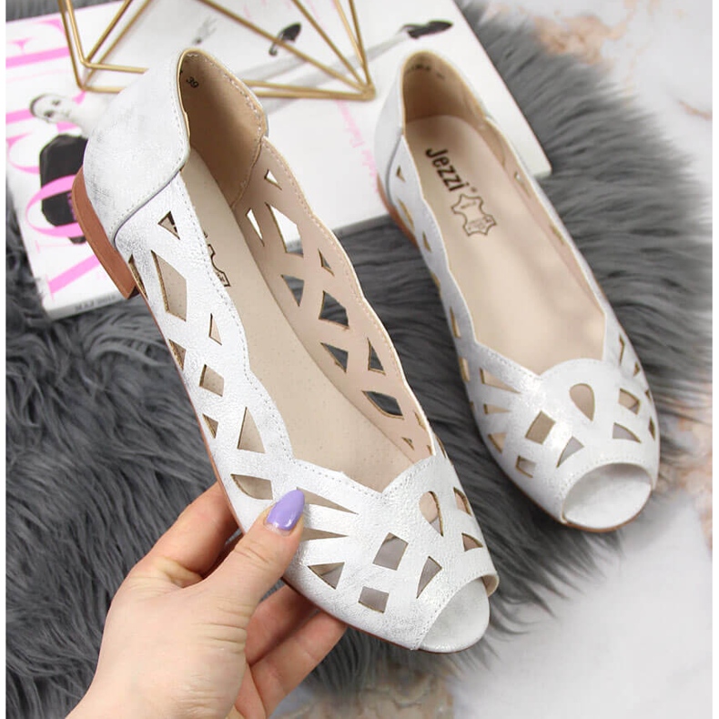 Bailarinas mujer caladas plateadas Jezzi plata 1 Bailarinas mujer caladas plateadas Jezzi plata 1