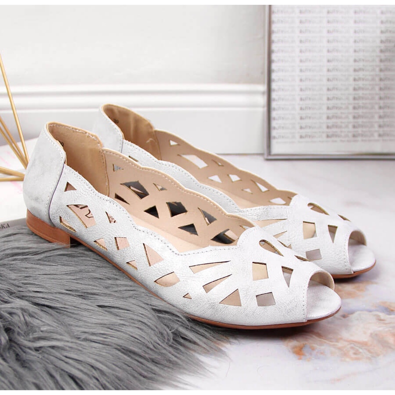 Bailarinas mujer caladas plateadas Jezzi plata 2 Bailarinas mujer caladas plateadas Jezzi plata 2