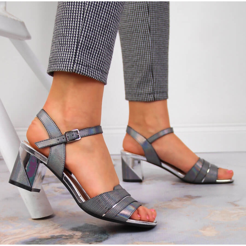 Sandalias de mujer en el puesto grafito Sergio Leone multicolor 2