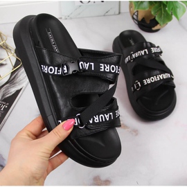 Zapatilla plataforma Laura La.Fi negra negro 7
