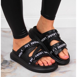 Zapatilla plataforma Laura La.Fi negra negro 5