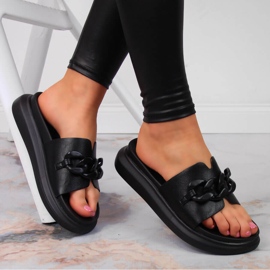 Bailarinas negras Laura La.Fi plataforma con cadena negro 1 Bailarinas negras Laura La.Fi plataforma con cadena negro 1