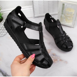 T.Sokolski Sandalias de mujer negras con velcro de T. Sokolski negro 4