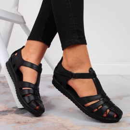 T.Sokolski Sandalias de mujer negras con velcro de T. Sokolski negro 1