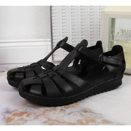 T.Sokolski Sandalias de mujer negras con velcro de T. Sokolski negro 5