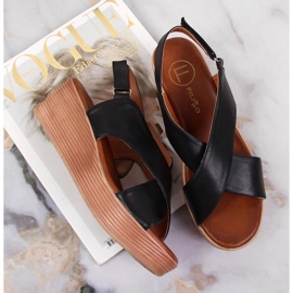 Sandalias de mujer negras con cuña Filippo negro 6