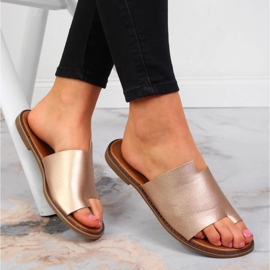Chanclas de mujer doradas Jezzi dorado 1