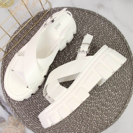 Sandalias de mujer en la plataforma Jezzi blanca blanco 6
